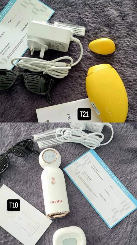 Laser hair removal devices with a single lens